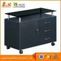 Desktop Lateral Mobile Filing Cabinet With Metal Handles